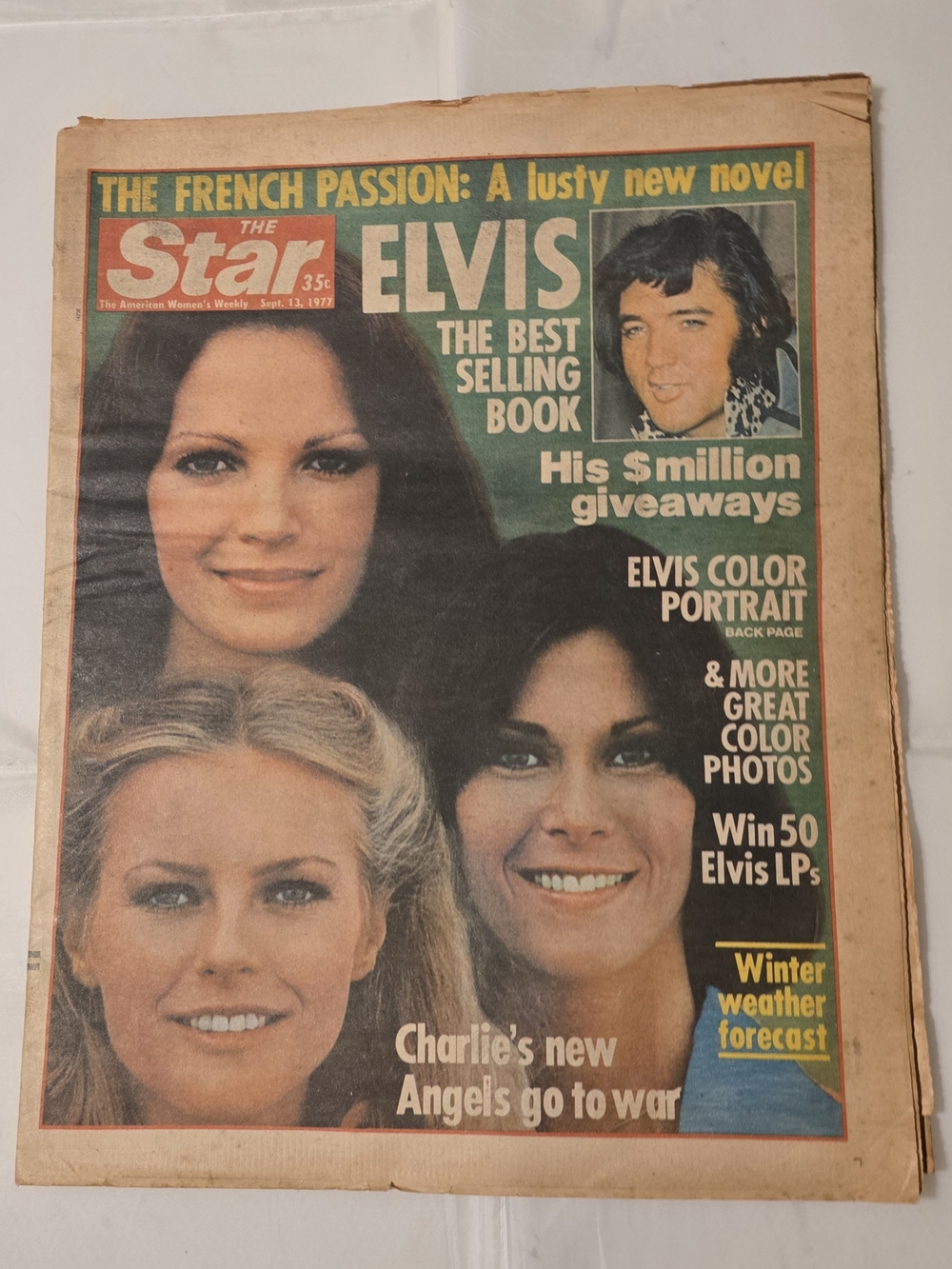 1977 The Star Sept 13 Elvis Presley Charlie's Angels Vintage Magazine